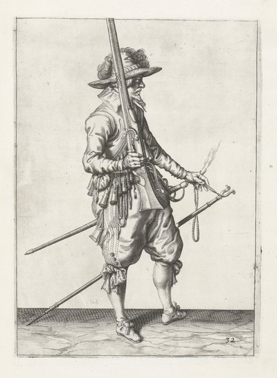 Musketer, ca.1600 av Jacob II de Gheyn