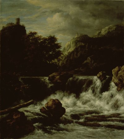 Fjelllandskap med foss av Jacob van Ruisdael