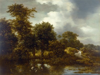 Et skogkledd landskap med en dam, slutten av 1640-tallet av Jacob van Ruisdael
