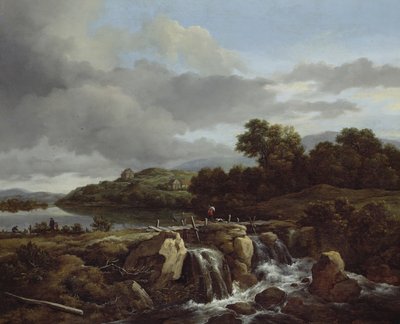 Landskap med Cascade av Jacob van Ruisdael