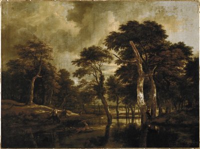 Jakten (maleri på lerret) av Jacob Isaaksz. or Isaacksz. van Ruisdael