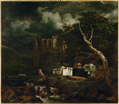Den jødiske kirkegården nær Oudekerk (maleri på lerret) av Jacob Isaaksz. or Isaacksz. van Ruisdael