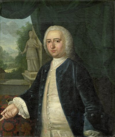 Portrett av Johan Willem Parker, Lord of Zaamslag, Geersdijk, Wissenkerke, Cats og Soelekerke, Burgomaster of Middelburg, Deputy of Walcheren in Zeeland av Jacob Jan Nachenius