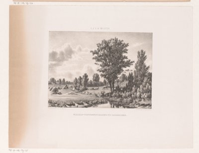 Landskap med kyr og hvilende gjeter av Jacob Jan van der Maaten