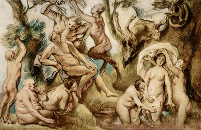 Diana bader av Jacob Jordaens