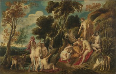Marsyas mishandlet av musene, 1630-1640 av Jacob Jordaens