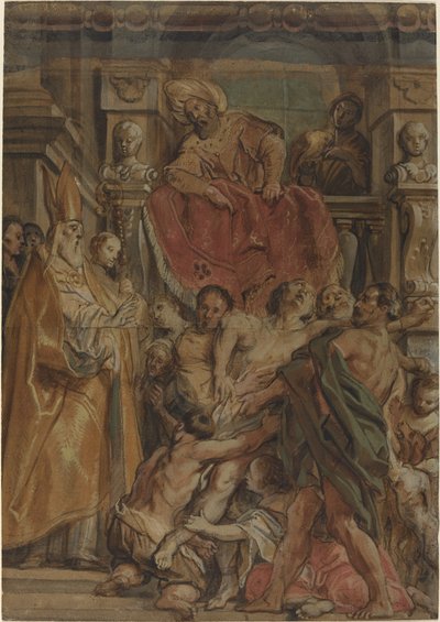 Saint Martin av Tours helbreder tjeneren til Tetrodius av Jacob Jordaens