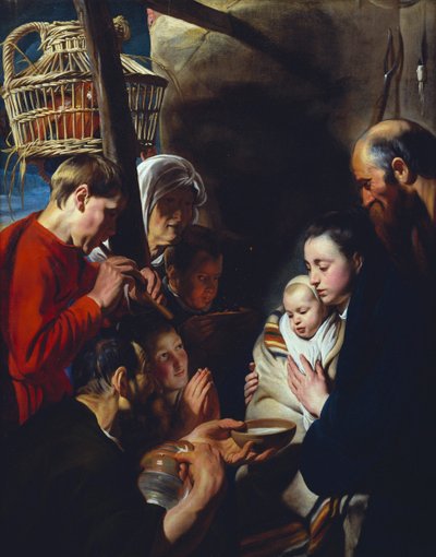 Hyrdenes tilbedelse av Jacob Jordaens
