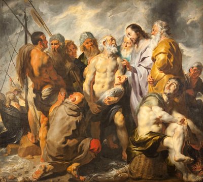 Utnevnelsen av Peter til Kirkens overhyrde, ca. 1616-1617. av Jacob Jordaens