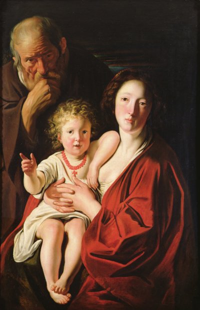 Den hellige familie (olje på lerret) av Jacob Jordaens