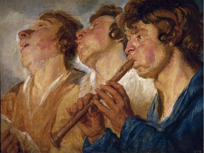 Tre Buskere av Jacob Jordaens