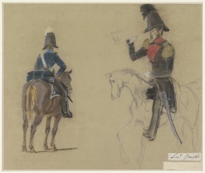 Portrett av løytnant Jacobs, til hest av Jacob Joseph Eeckhout