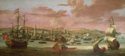 Dutch Men-o"-War og tyrkiske bysser utenfor Konstantinopel av Jacob Knyff