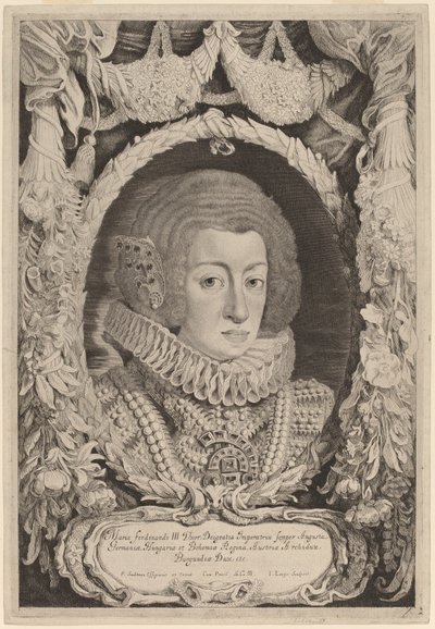 Maria Anna fra Spania av Jacob Louis after Pieter Claesz Soutman