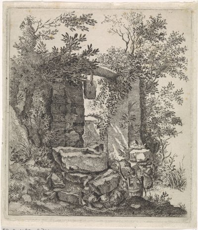 Falleferdig steinport i et landskap Landskap (serietittel) av Jacob Lutma