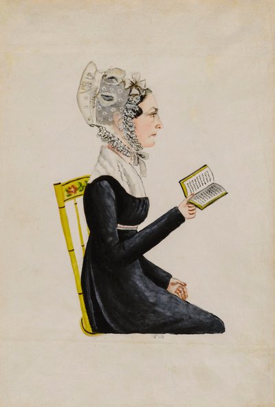Portrett av Elizabeth Sweitzer Musser, ca. 1826. av Jacob Maentel