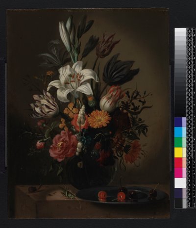Vase med blomster av Jacob Marellus