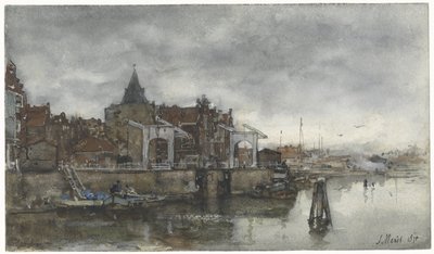 Eksteriøret med Schreierstoren i Amsterdam av Jacob Maris