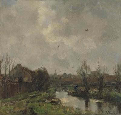 Landskap i nærheten av Haag av Jacob Maris