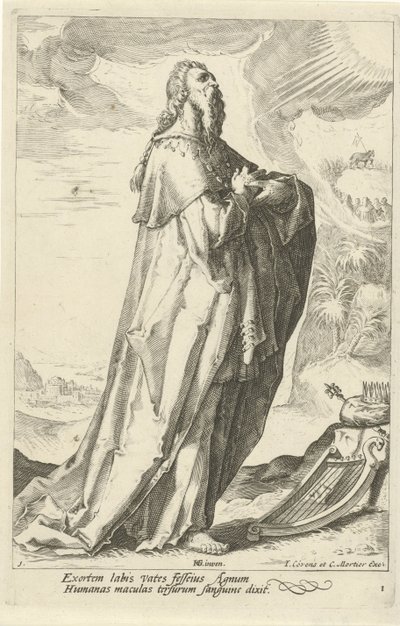 David Profeter i Det gamle testamente (serietittel) av Jacob Matham (attributed to)