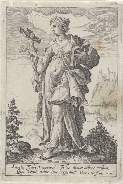 Tro (Fides) av Jacob Matham (attributed to)