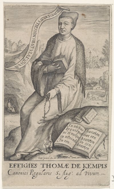Portrett van Thomas i Kempis av Jacob Matham (attributed to)