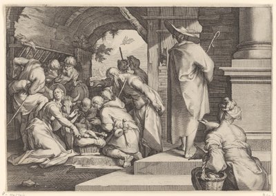 Tilbedelse av hyrdene av Jacob Matham