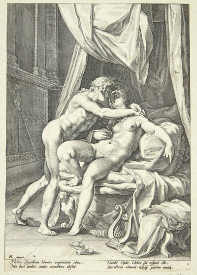 Apollo og Lefkothea av Jacob Matham