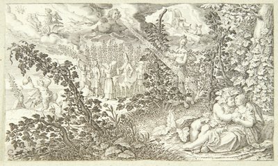 Bakkus og Ariadne av Jacob Matham