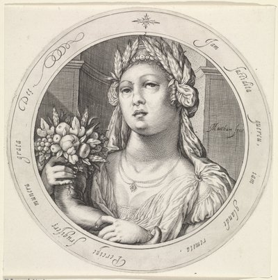 Ceres møtte overflødighetshorn Venus, Bacchus en Ceres (serietittel) av Jacob Matham