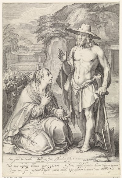Kristus viser seg for Maria Magdalena (Noli me tangere) av Jacob Matham