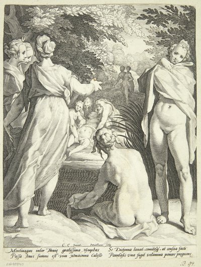 Diana oppdager Callistos graviditet av Jacob Matham