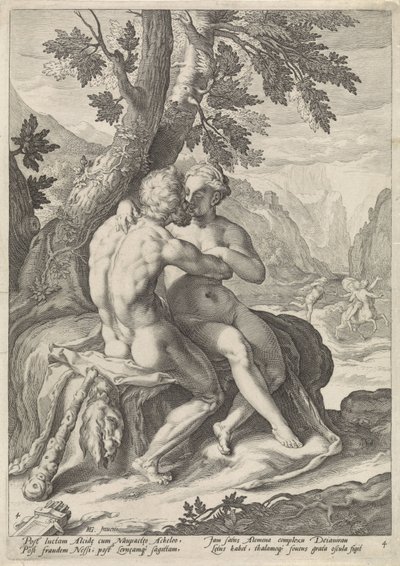 Hercules og Deianira Loves of the Gods (serietittel) av Jacob Matham