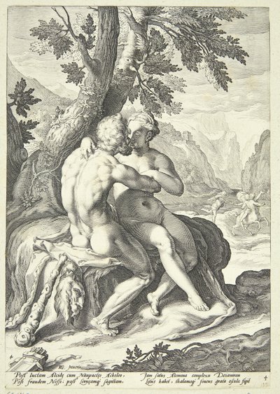 Herkules og Dejanira av Jacob Matham