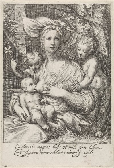 Kjærlighet (Caritas) av Jacob Matham