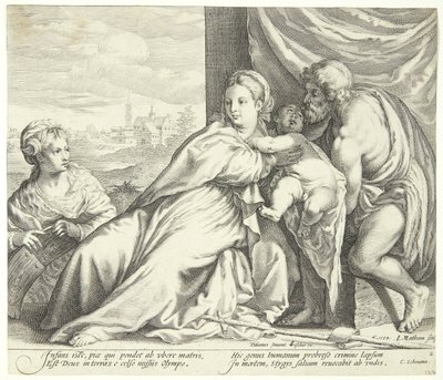 Madonna og barn med St. Johannes døperen og St. Catherine av Jacob Matham