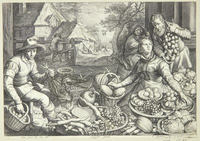 Markedsscene av Jacob Matham