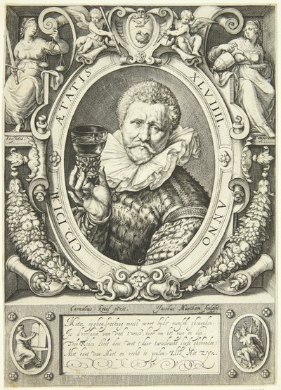 Portrett av Vincent Jacobsz. Coster av Jacob Matham