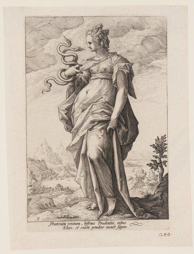 Prudence, fra Dydene av Jacob Matham