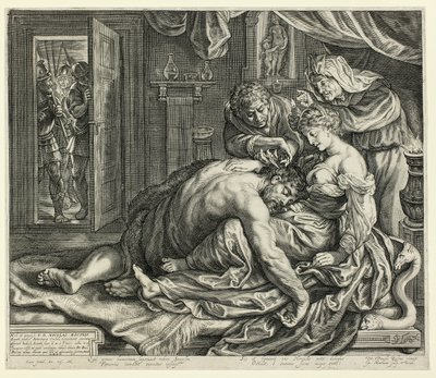 Samson og Delila av Jacob Matham