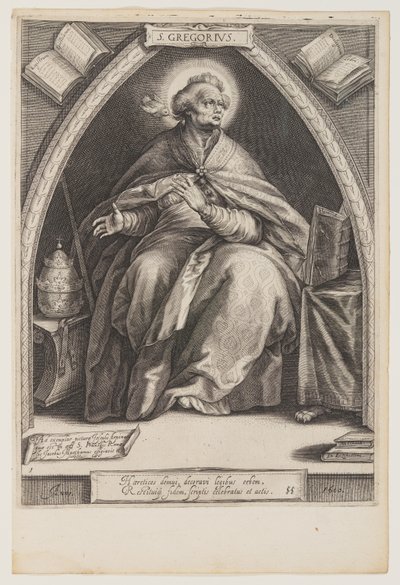 St. Gregor, fra Kirkefedrene av Jacob Matham