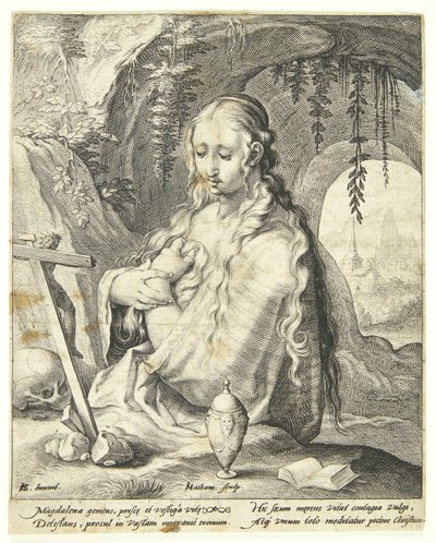 St. Maria Magdalena angrende av Jacob Matham