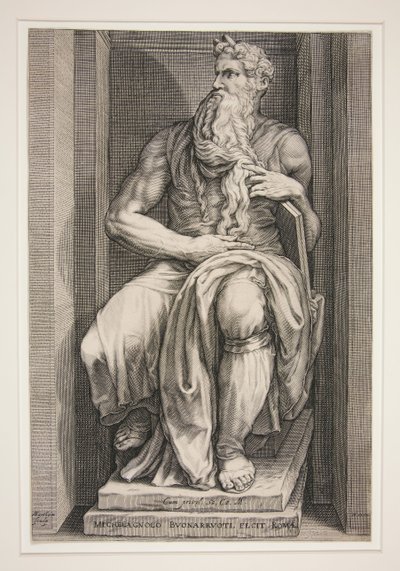 Statue av Moses fra Julius IIs gravmonument av Jacob Matham