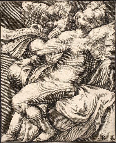 To Putti synger av Jacob Matham