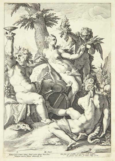 Uten Ceres og Bacchus fryser Venus av Jacob Matham
