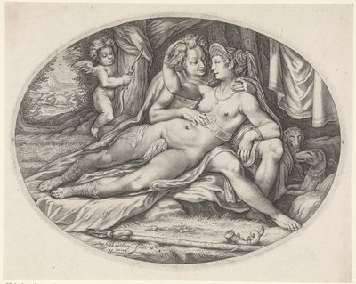 Venus og Adonis av Jacob Matham