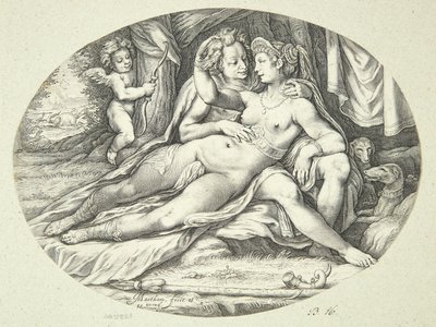 Venus og Adonis av Jacob Matham