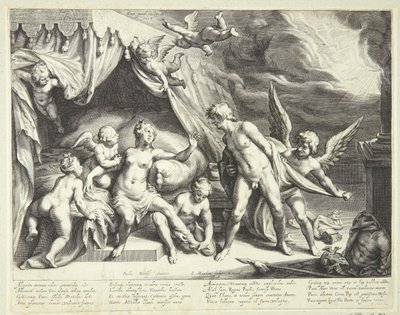 Venus og Mars oppdaget av Apollo av Jacob Matham