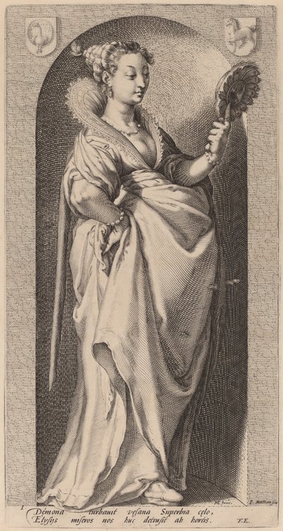 Stolthet av Jacob Matham after Hendrik Goltzius
