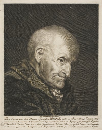 Portrett av Don Emanuel Desvalls av Jacob Matthias Schmutzer